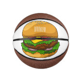 Hamburger Cartoon Mini Basketball (Vorderseite)