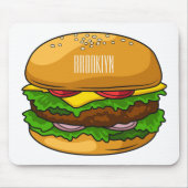 Hamburger Cartoon Mousepad (Vorne)