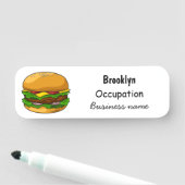 Hamburger Cartoon Namensschild (Beispiel)