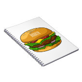 Hamburger Cartoon Notizblock (Rechte Seite)