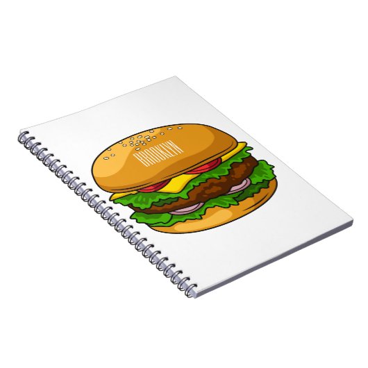 Hamburger Cartoon Notizblock (Rechte Seite)