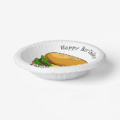 Hamburger Cartoon Pappteller (Gewinkelt)