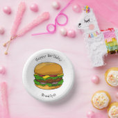 Hamburger Cartoon Pappteller (Party)