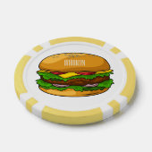 Hamburger Cartoon Pokerchips (Einzeln)