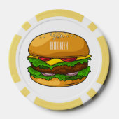 Hamburger Cartoon Pokerchips (Rückseite)