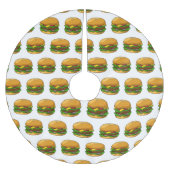 Hamburger Cartoon Polyester Weihnachtsbaumdecke (Vorderseite)