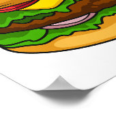 Hamburger Cartoon Poster (Ecke)