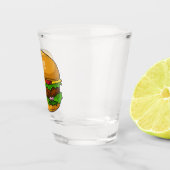 Hamburger Cartoon Schnapsglas (Rechts)