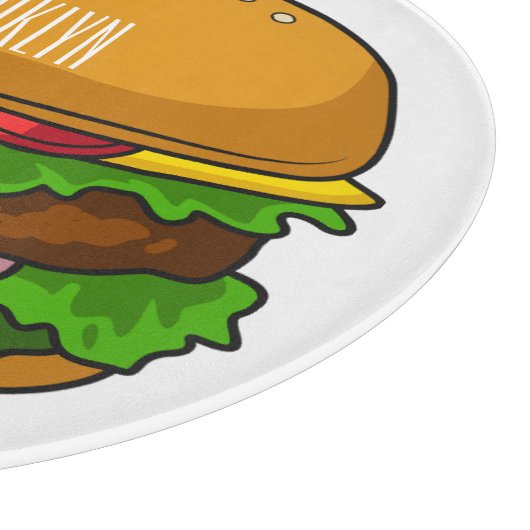 Hamburger Cartoon Schneidebrett (Ecke)