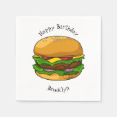 Hamburger Cartoon Serviette (Vorderseite)