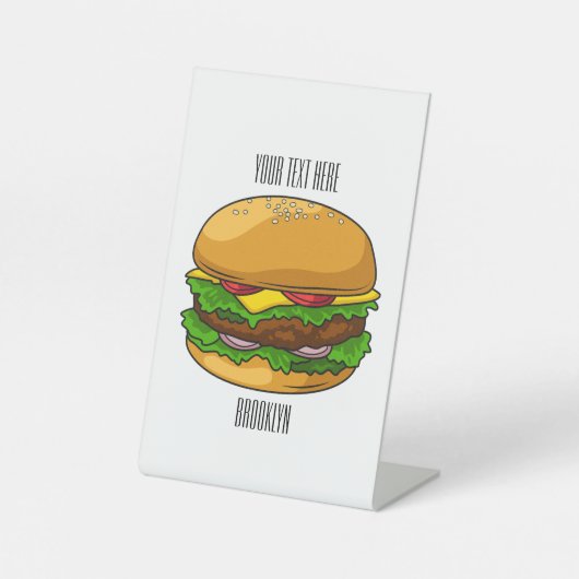 Hamburger Cartoon Sockelschild (Vorderseite)