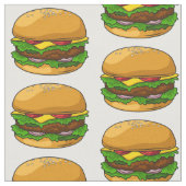 Hamburger Cartoon Stoff (Nahaufnahme)