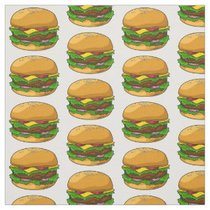 Hamburger Cartoon Stoff