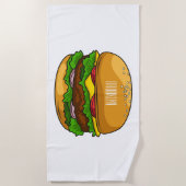 Hamburger Cartoon Strandtuch (Vorderseite)