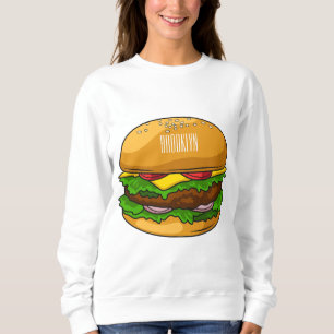 Hamburger Cartoon Sweatshirt