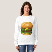 Hamburger Cartoon Sweatshirt (Vorne ganz)