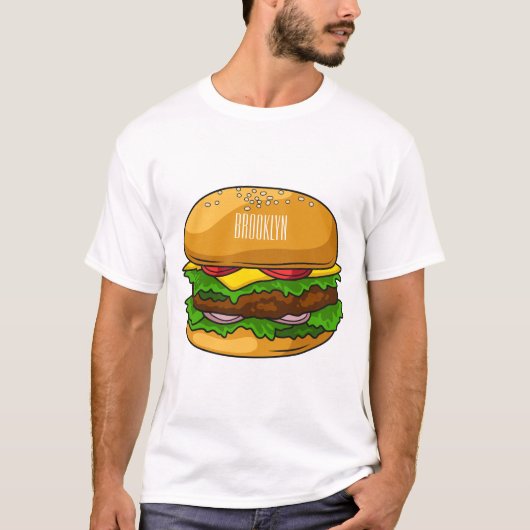 Hamburger Cartoon T-Shirt (Vorderseite)