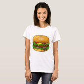 Hamburger Cartoon T-Shirt (Vorne ganz)