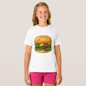 Hamburger Cartoon T-Shirt (Vorne ganz)