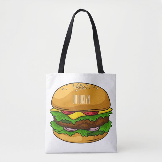Hamburger Cartoon Tasche (Vorderseite)