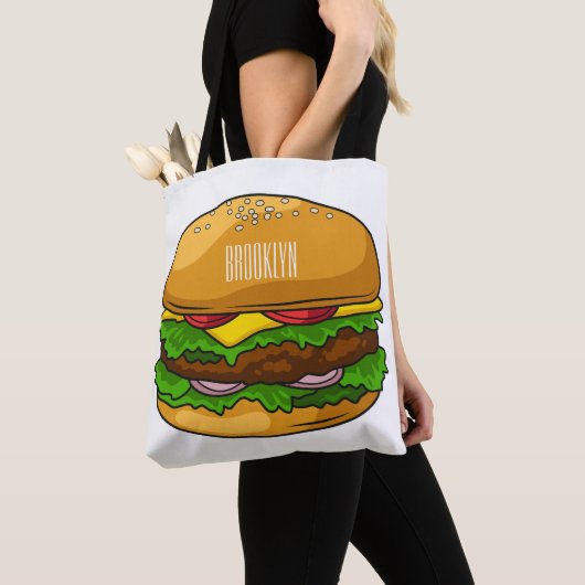 Hamburger Cartoon Tasche (Von Nahem)