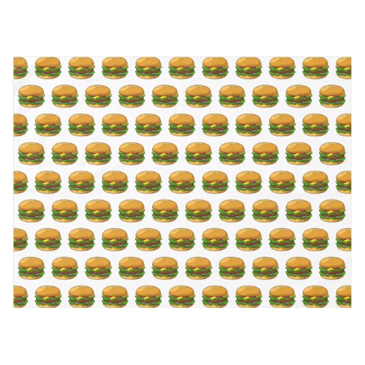 Hamburger Cartoon Tischdecke (Vorderseite (Horizontal))