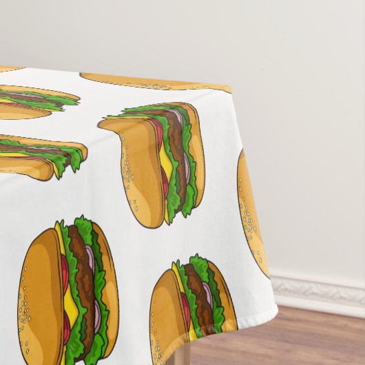 Hamburger Cartoon Tischdecke (Beispiel)