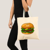 Hamburger Cartoon Tragetasche (Vorderseite (Produkt))