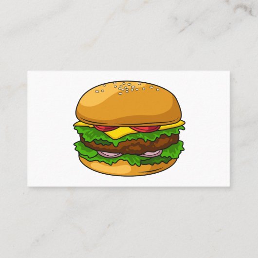 Hamburger Cartoon Visitenkarte (Rückseite)