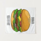 Hamburger Cartoon Wandteppich (Vorderseite (Horizontal))