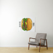 Hamburger Cartoon Wandteppich (Beispiel (Horizontal))
