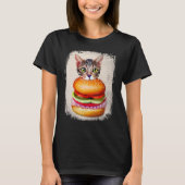 Hamburger Cat Catburger Burger Purr Meow Cat 3 T-Shirt (Vorderseite)