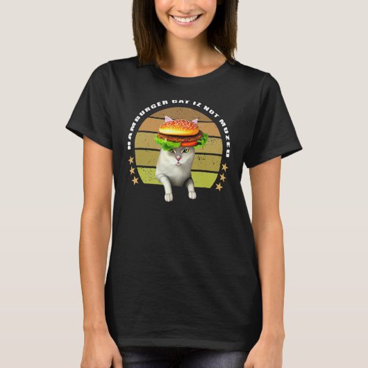 Hamburger Cat Catburger Burger Purr Meow Katze 1 T-Shirt (Vorderseite)