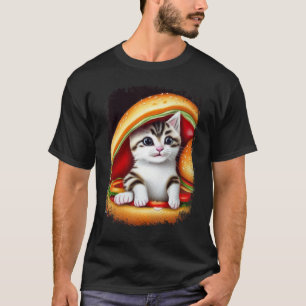 Hamburger Cat Catburger Burger Purr Meow Katze 2 T-Shirt