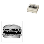Hamburger Cheeseburger Burger Fast Food Briefmarke Gummistempel (Stempel)