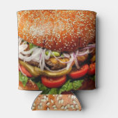 Hamburger Cheeseburger Dosenkühler (Rückseite)