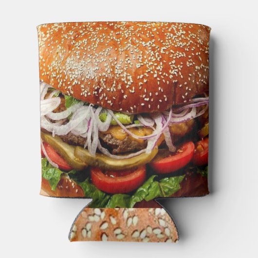 Hamburger Cheeseburger Dosenkühler (Rückseite)