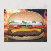 HAMBURGER CHEESEBURGER FUNNY POSTCARDS POSTKARTE (Vorderseite)