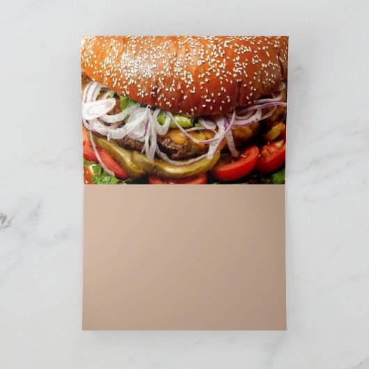 Hamburger Cheeseburger Karte (Innenseite)