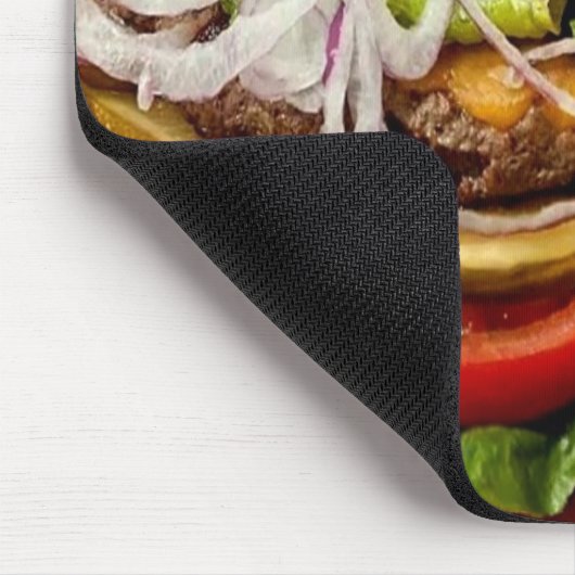 Hamburger Cheeseburger Mousepad (Ecke)