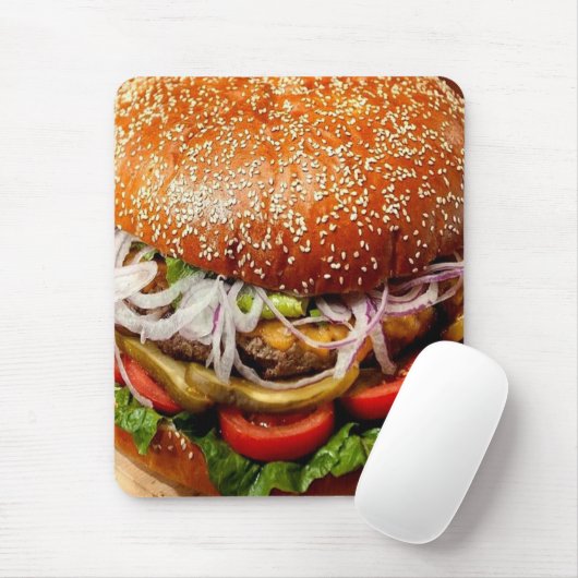 Hamburger Cheeseburger Mousepad (Mit Mouse)