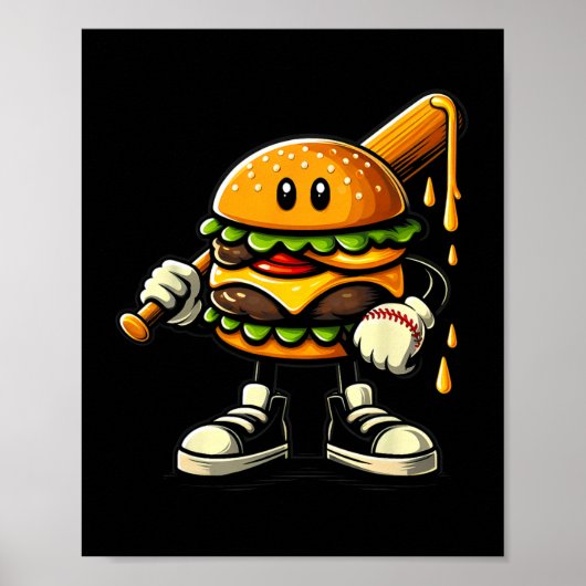 Hamburger Cheeseburger Sell Sports Player Poster (Vorne)