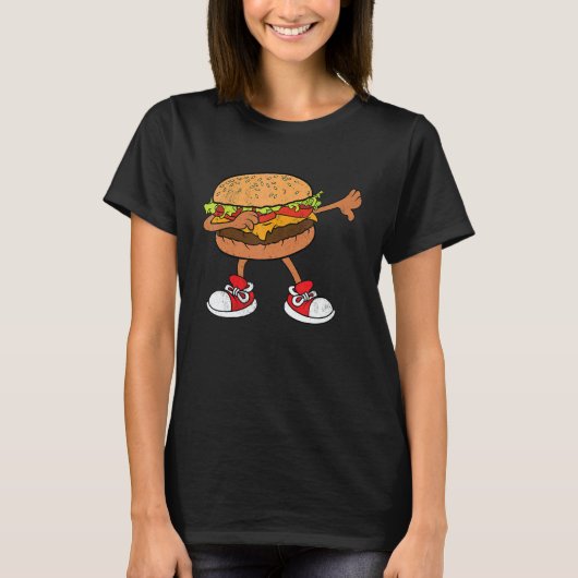 Hamburger Dab Kids Men Women Cheeseburger T-Shirt (Vorderseite)