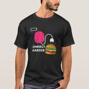 Hamburger Design Connect Ladegerät Burger Brain Em T-Shirt
