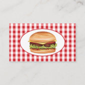 Hamburger Design Fast Food Diner oder Restaurant Visitenkarte (Vorderseite)