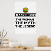 HAMBURGER, DIE MYTHETISCHE FRAU POSTER (Küche)