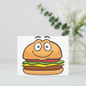 Hamburger Emoji Postkarte (Stehend Vorderseite)