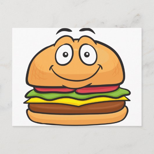 Hamburger Emoji Postkarte (Vorderseite)