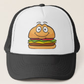 Hamburger Emoji Truckerkappe (Vorderseite)