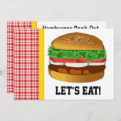 Hamburger, essen wir!Einladung Einladung (Vorne/Hinten)